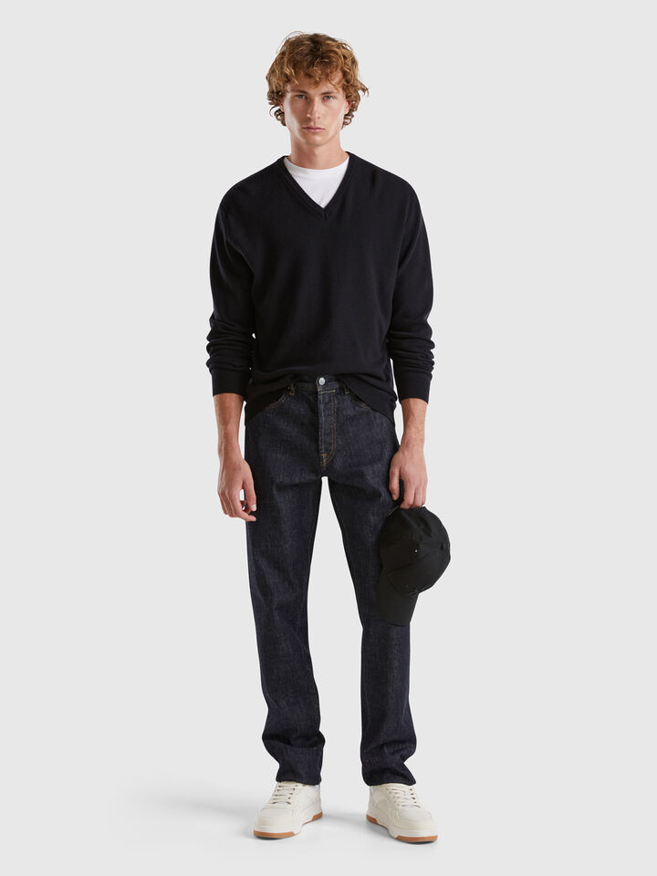 V NECK SWEATER L/S Homme image number 3